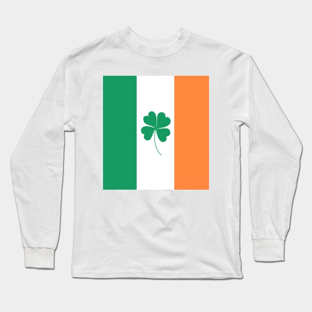 IRISH flag Ireland Shamrock St Patricks Day Long Sleeve T-Shirt by zeevana